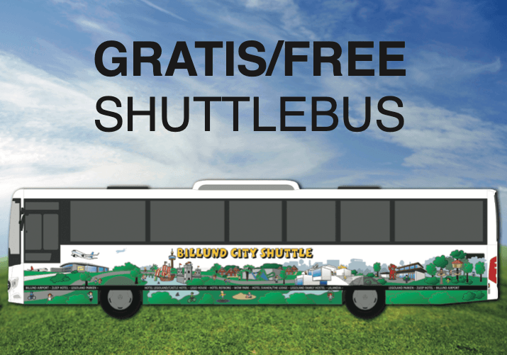 Gratis shuttlebus i Billund